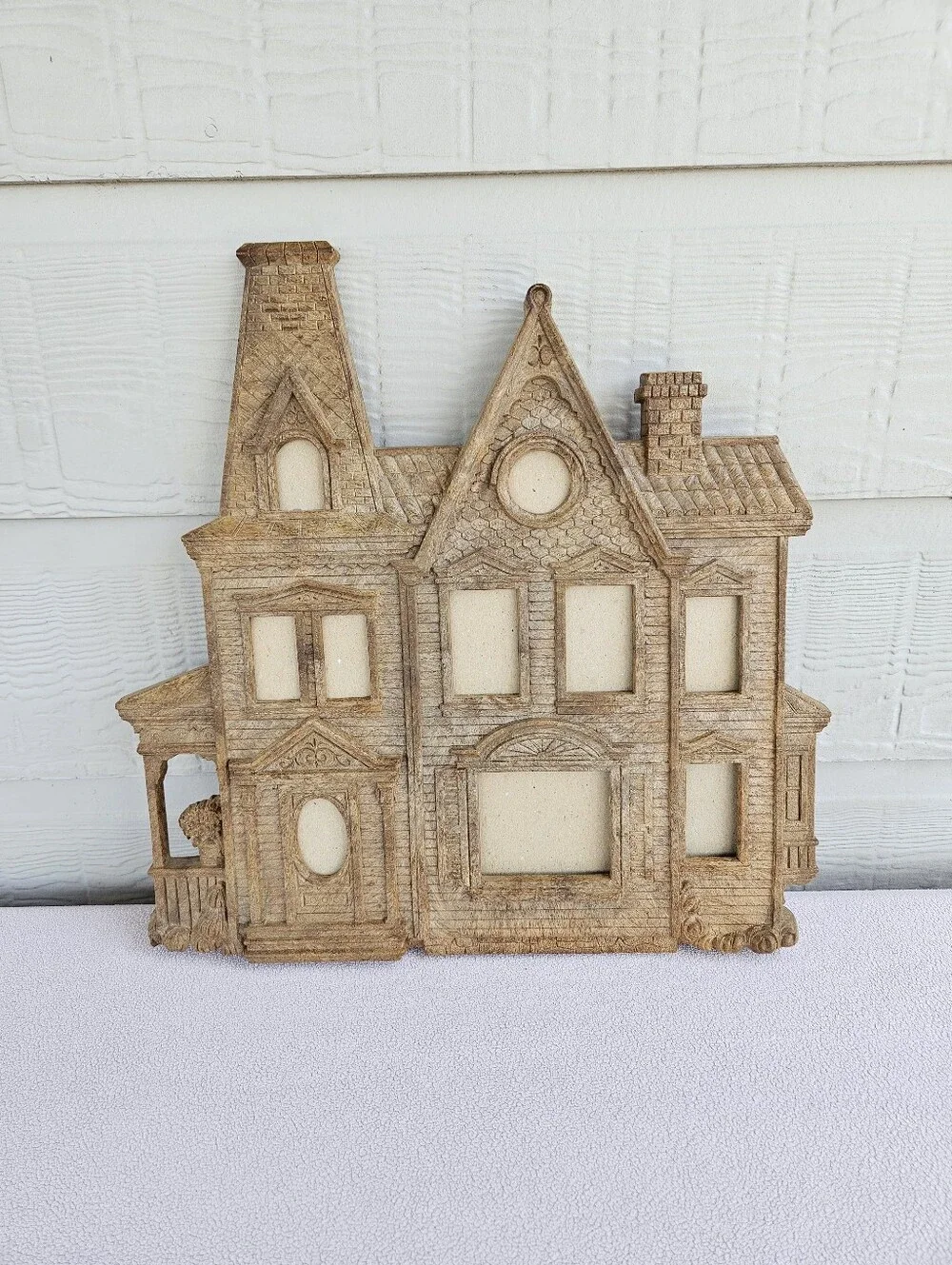 Syroco Victorian Gothic Haunted House Picture Frame Wall Decor #9270 VTG Back